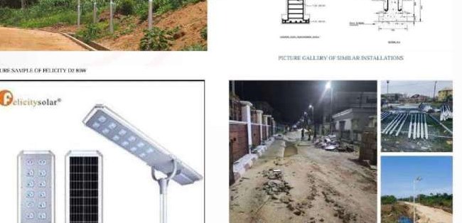 Solar street lighting installation works